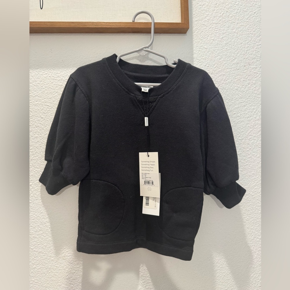 NWT - Something Navy 12-18 month sweatshirt dress in black
